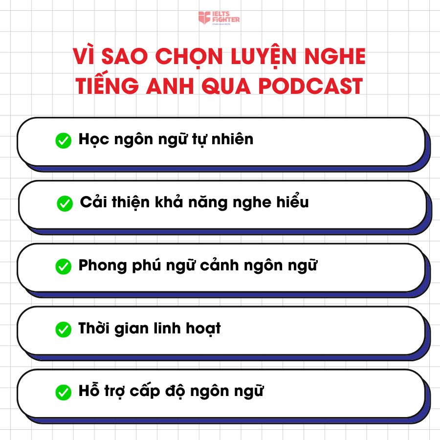 Vì sao chọn luyện nghe tiếng Anh qua podcast