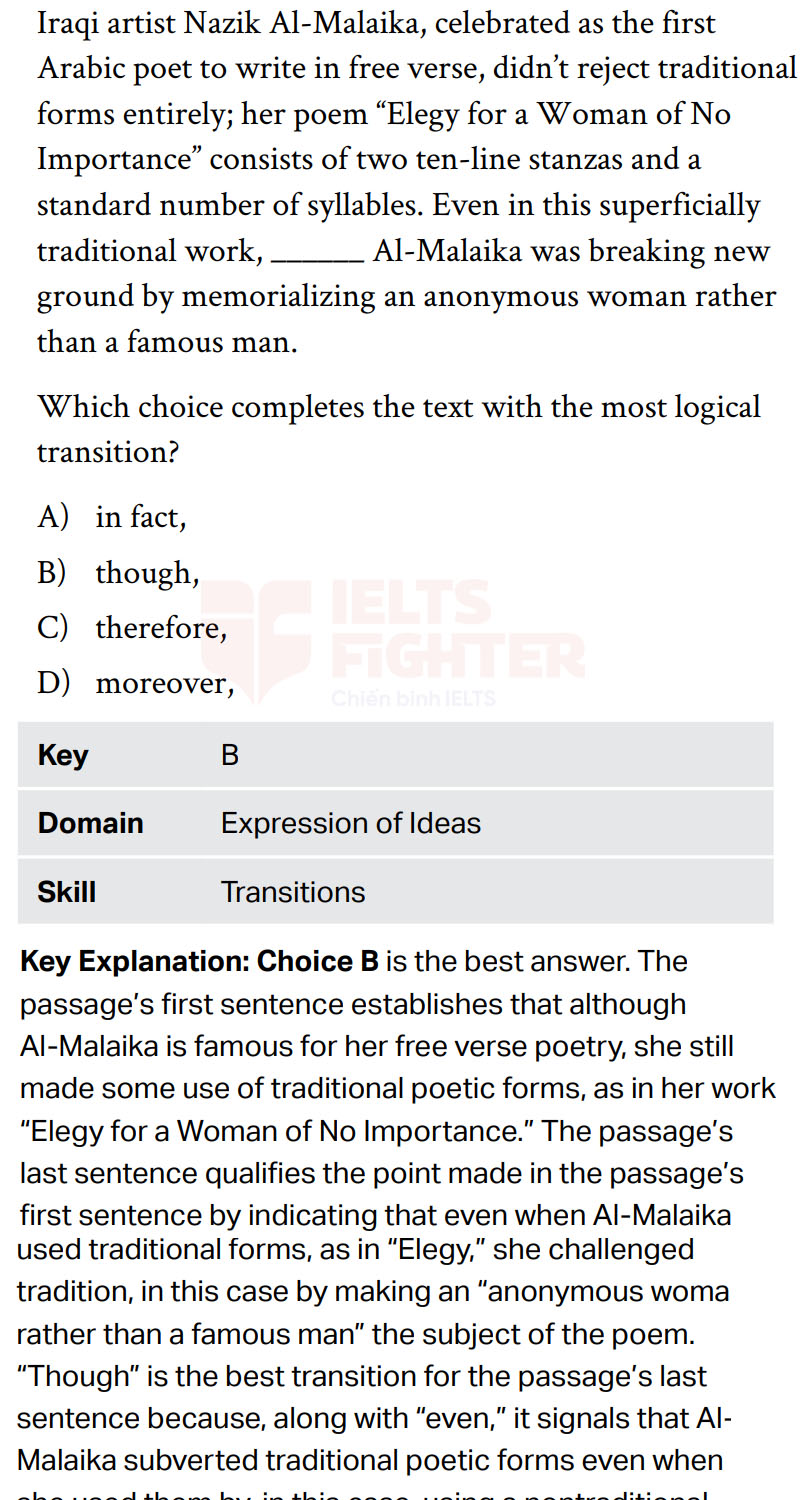 Cấu trúc đề thi SAT Expression of Ideas 2