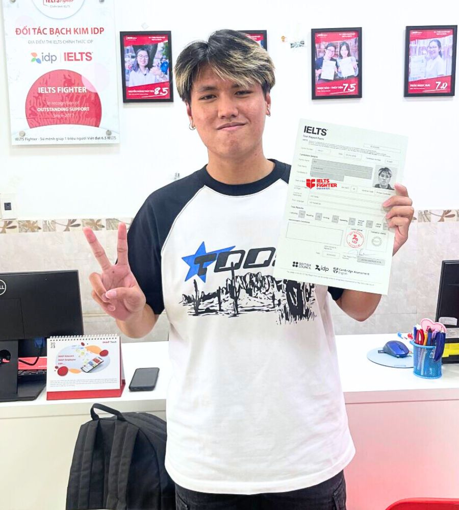 Học viên IF Bà Hom thành công đạt 7.5 IELTS