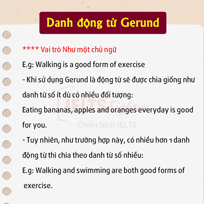 Danh động từ gerund v&agrave; động từ nguy&ecirc;n mẫu 1