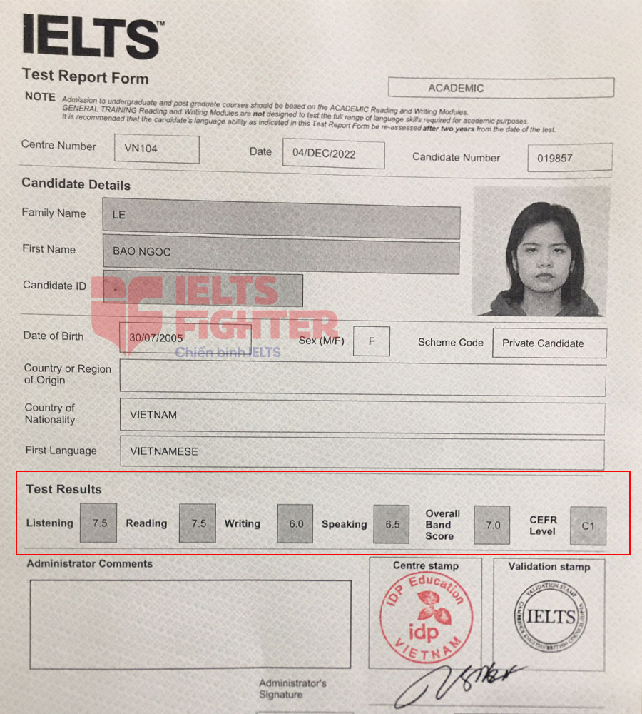 học sinh thpt lê quý đôn học ielts - 5