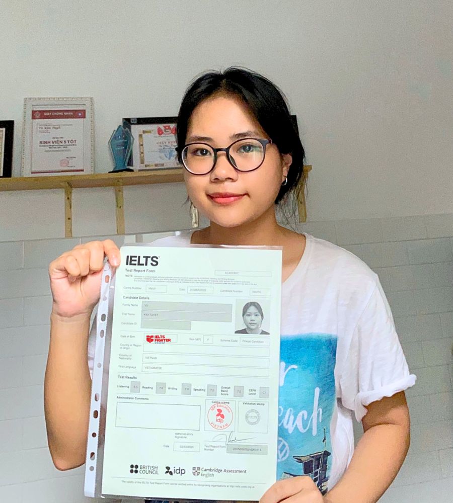 học viên Minh Tuyết và thành tích 7.0 Overall