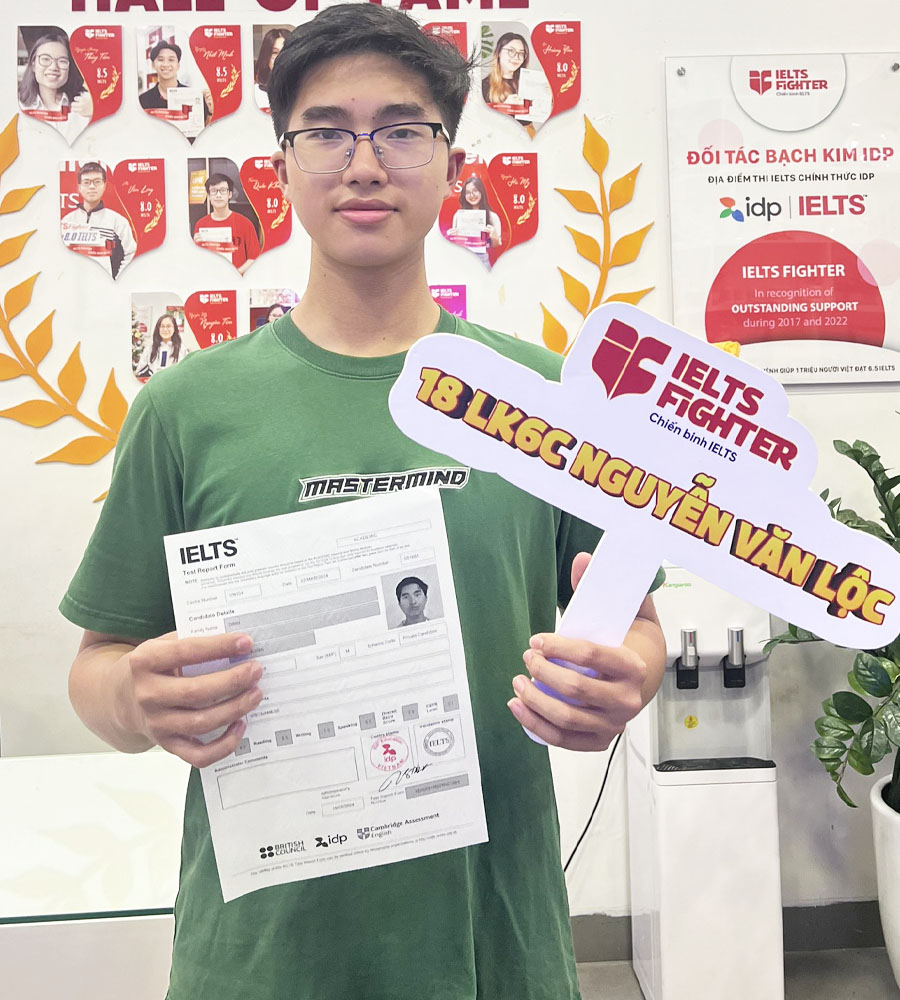 Trí Kiệt 7.5 ielts