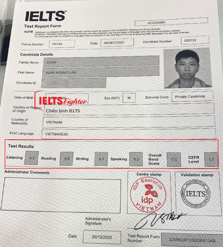 xuân lâm 7.0 ielts - 2