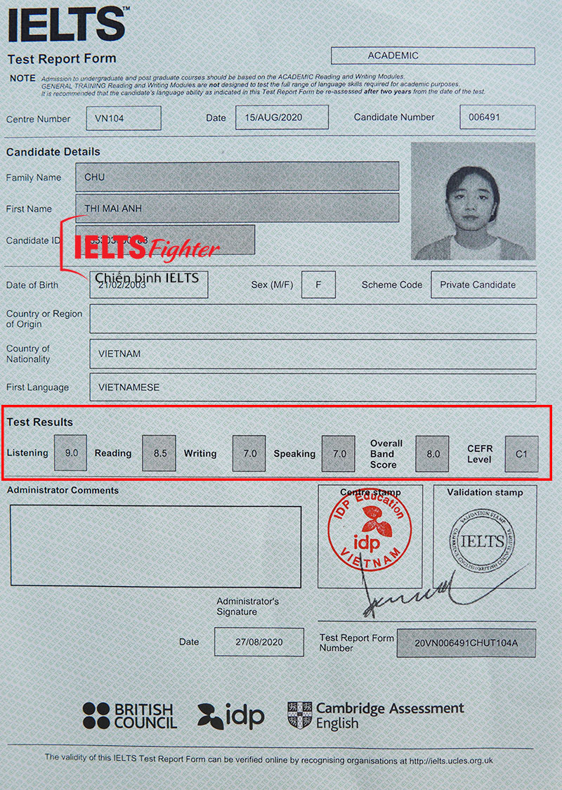 kinh nghiệm học IELTS Listening đạt 9.0 của Mai Anh 1
