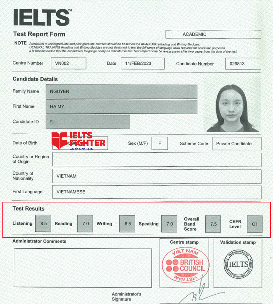 Nguyễn Hà My 7.5 IELTS - 2