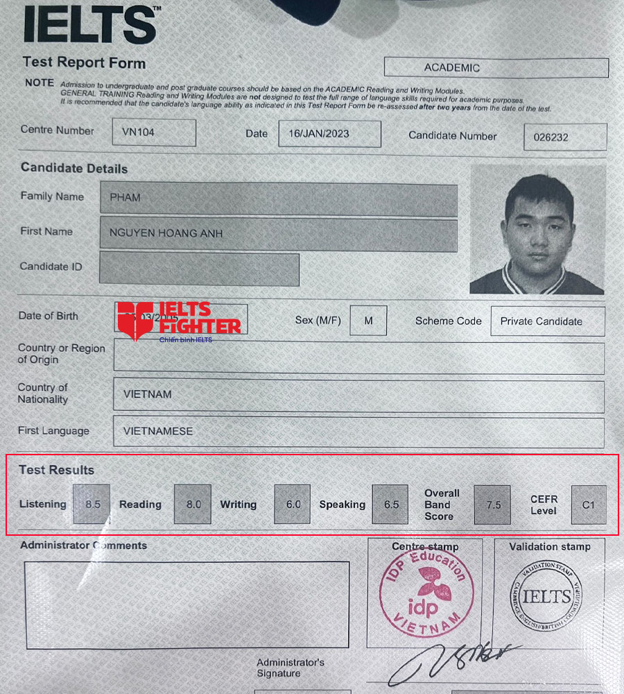 Phạm Nguyễn Hoàng Anh 7.5 IELTS - 2